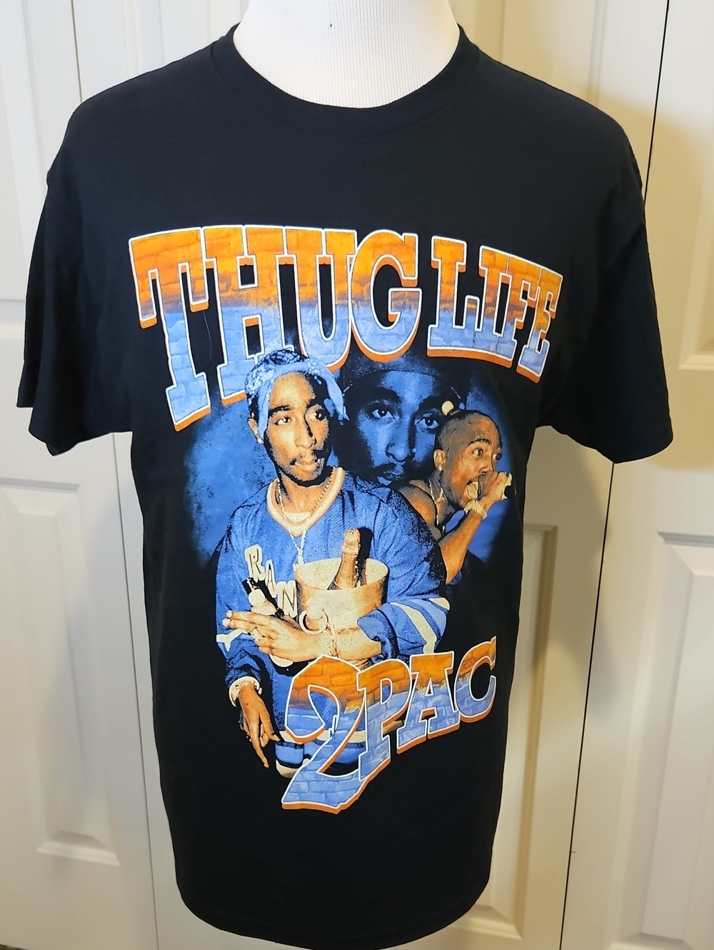 Mens 2pac Thug Life Rap Tshirt Vintage Large Tee